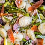 Brown Butter Gnocchi with Asparagus and Prosciutto from The Food Charlatan