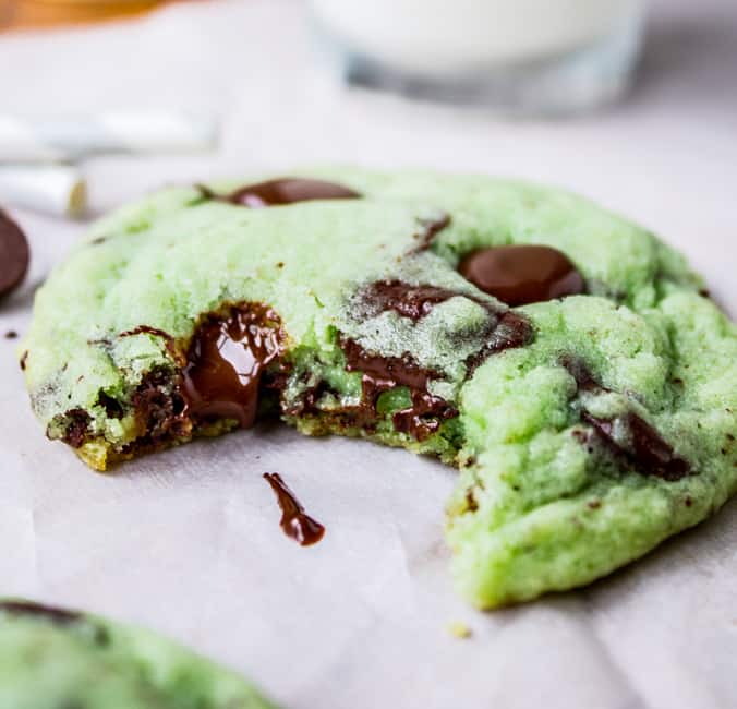 Chocolate Mint Chip Cookies