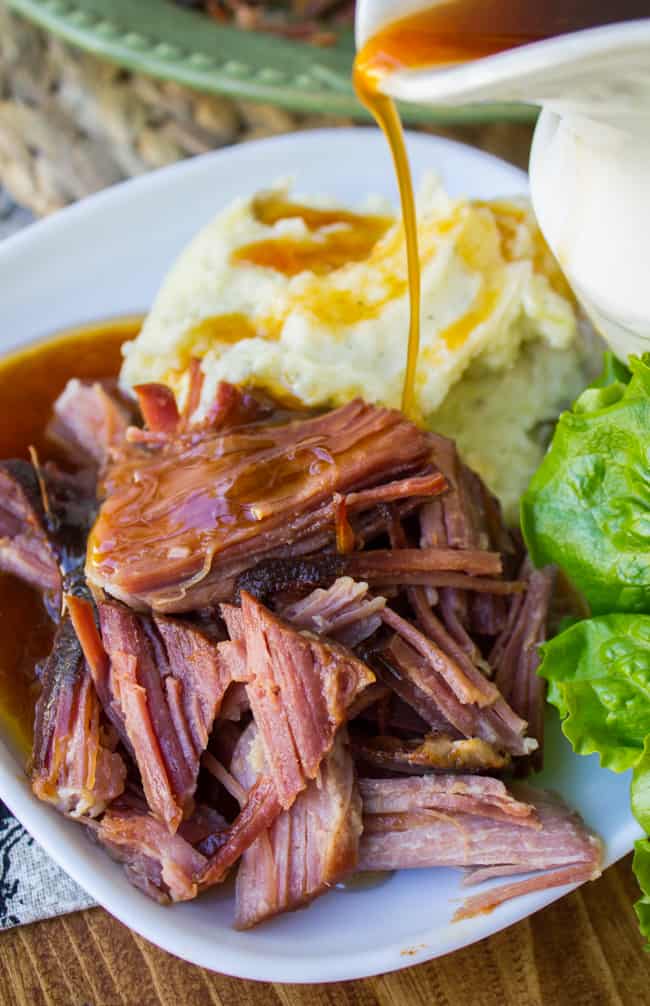 Easy Sriracha Ham (Slow Cooker) from The Food Charlatan