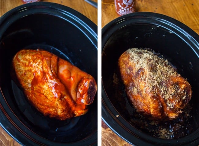 Easy Sriracha Ham (Slow Cooker) from The Food Charlatan