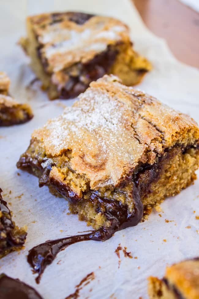 Ganache-Stuffed Peanut Butter Bars from The Food Charlatan