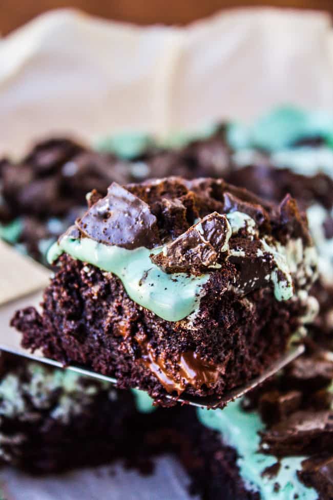 Thin Mint Marshmallow Brownies from The Food Charlatan