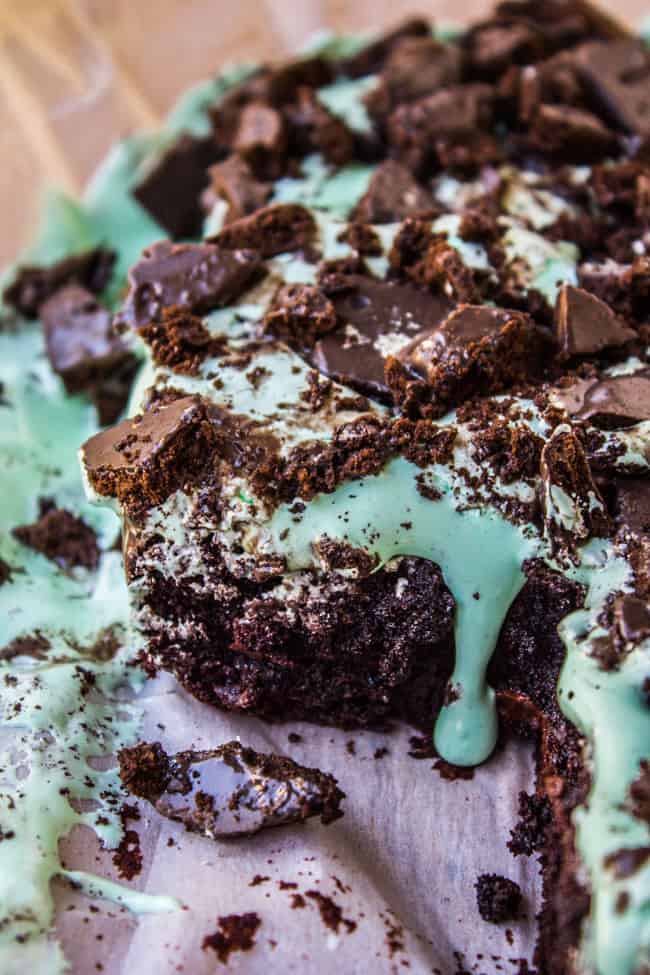 Thin Mint Marshmallow Brownies from The Food Charlatan