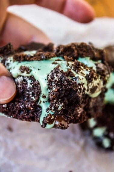 Thin Mint Marshmallow Brownies from The Food Charlatan