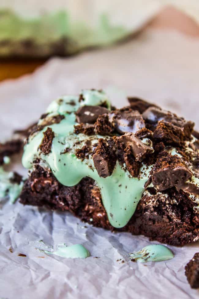 Thin Mint Marshmallow Brownies from The Food Charlatan