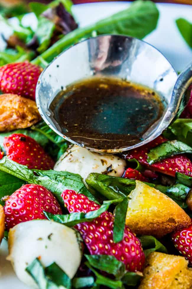 Strawberry Panzanella Salad from The Food Charlatan