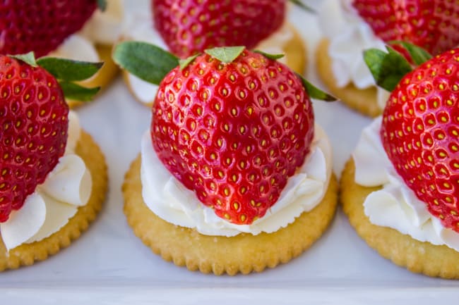 Easy Strawberries and Cream Appetizer from The Food Charlatan