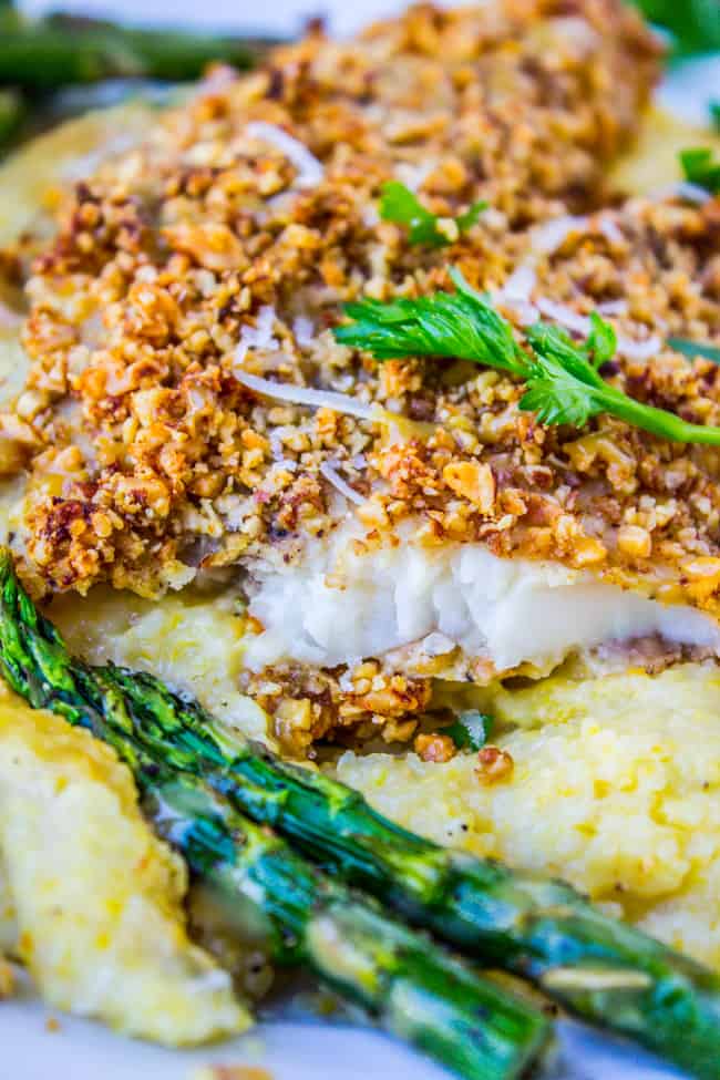 Almond-Crusted Honey Dijon Tilapia from The Food Charlatan