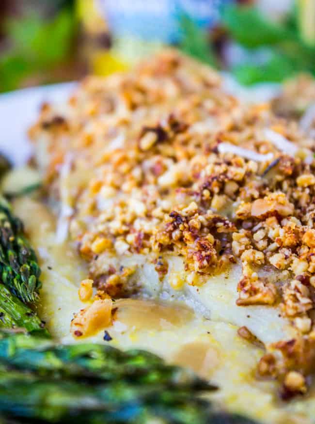 Almond-Crusted Honey Dijon Tilapia from The Food Charlatan