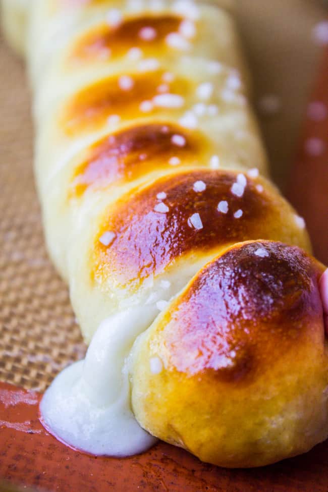 Mozzarella-Stuffed Soft Pretzels from The Food Charlatan