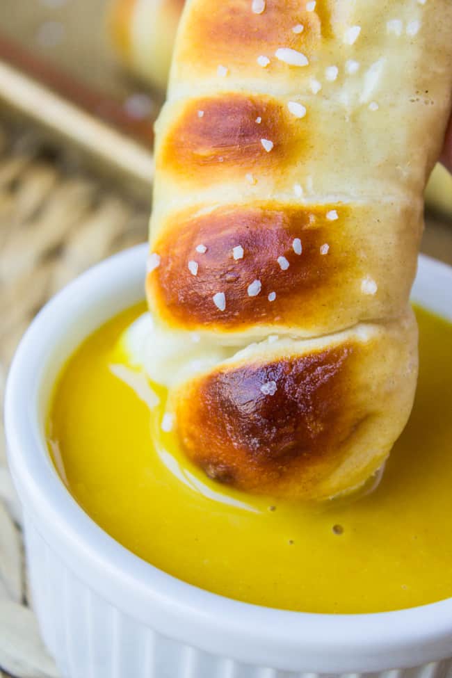 Mozzarella-Stuffed Soft Pretzels from The Food Charlatan