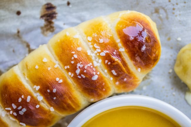 Mozzarella-Stuffed Soft Pretzels from The Food Charlatan