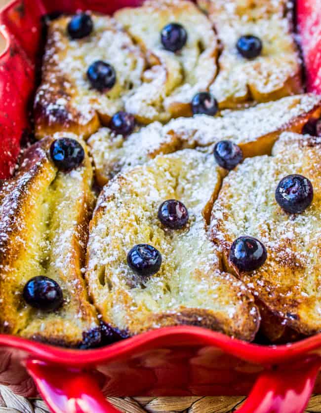 Overnight Blueberry French Toast Casserole from The Food Charlatan