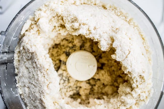 pie dough in a food processor.