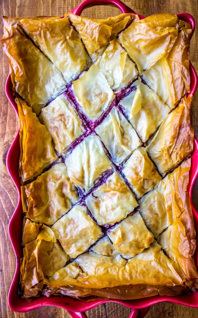 Berry Cheesecake Baklava from The Food Charlatan