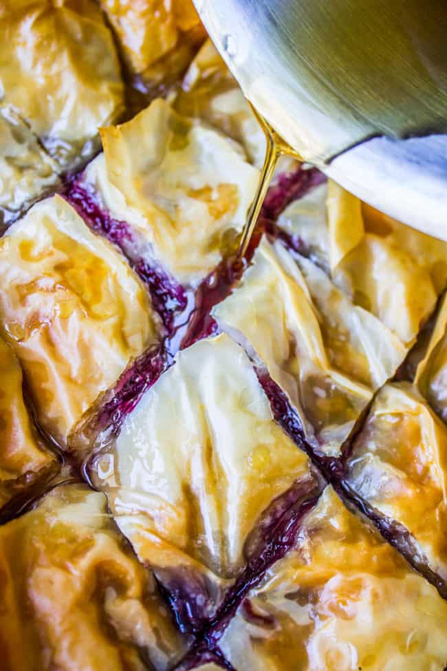 Berry Cheesecake Baklava from The Food Charlatan