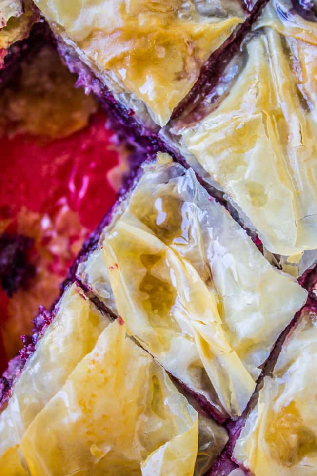 Berry Cheesecake Baklava from The Food Charlatan