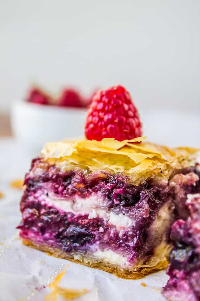 Berry Cheesecake Baklava from The Food Charlatan