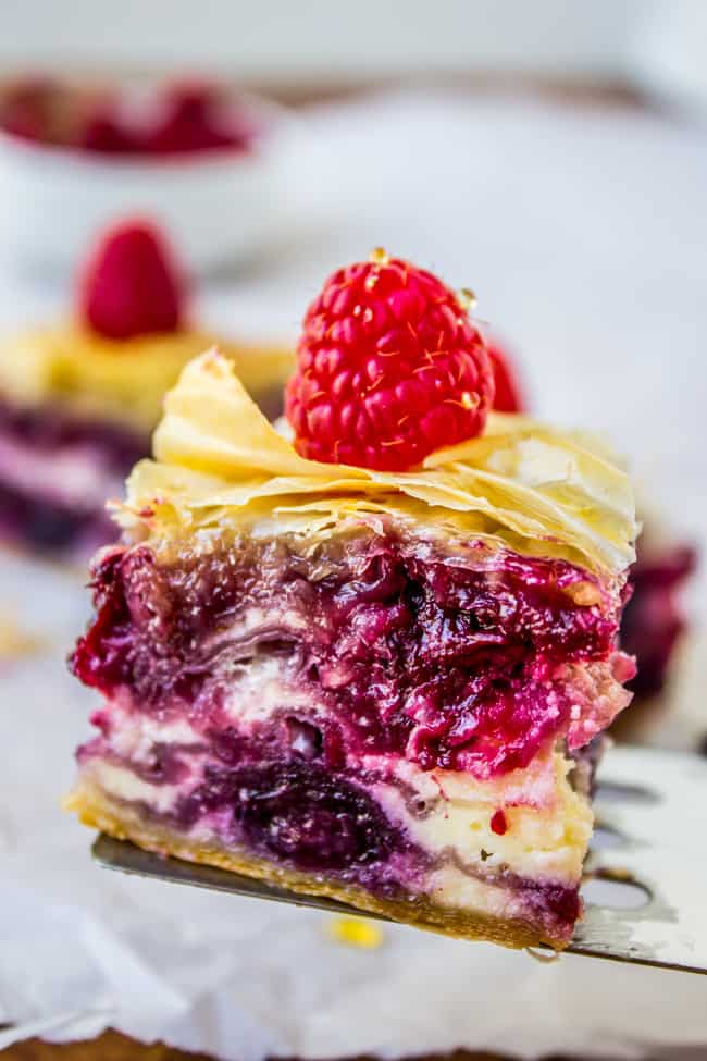 Berry Cheesecake Baklava from The Food Charlatan