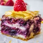 Berry Cheesecake Baklava from The Food Charlatan