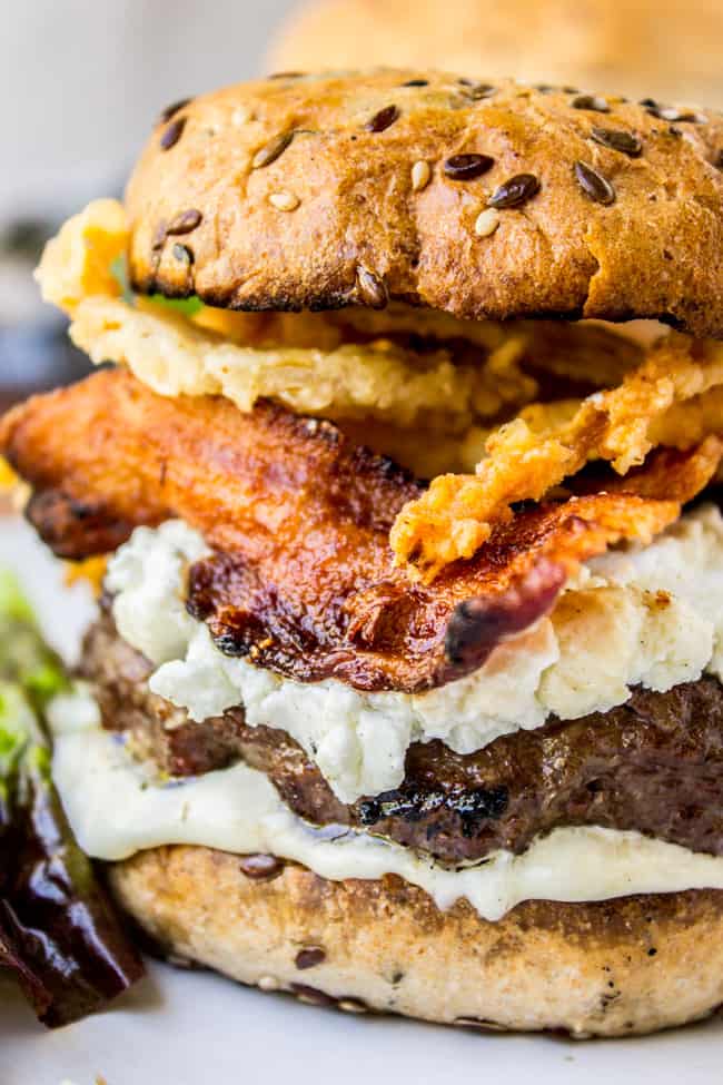 Bacon and Goat Cheese Aioli Burger