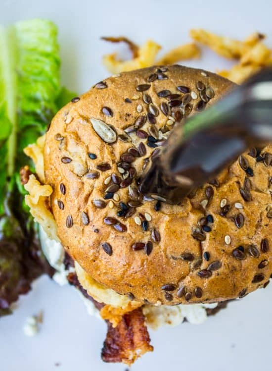 Bacon and Goat Cheese Aioli Burger The Food Charlatan