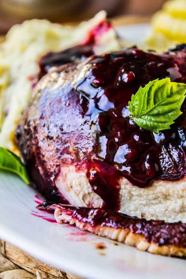 Blackberry Balsamic Glazed Chicken from The Food Charlatan