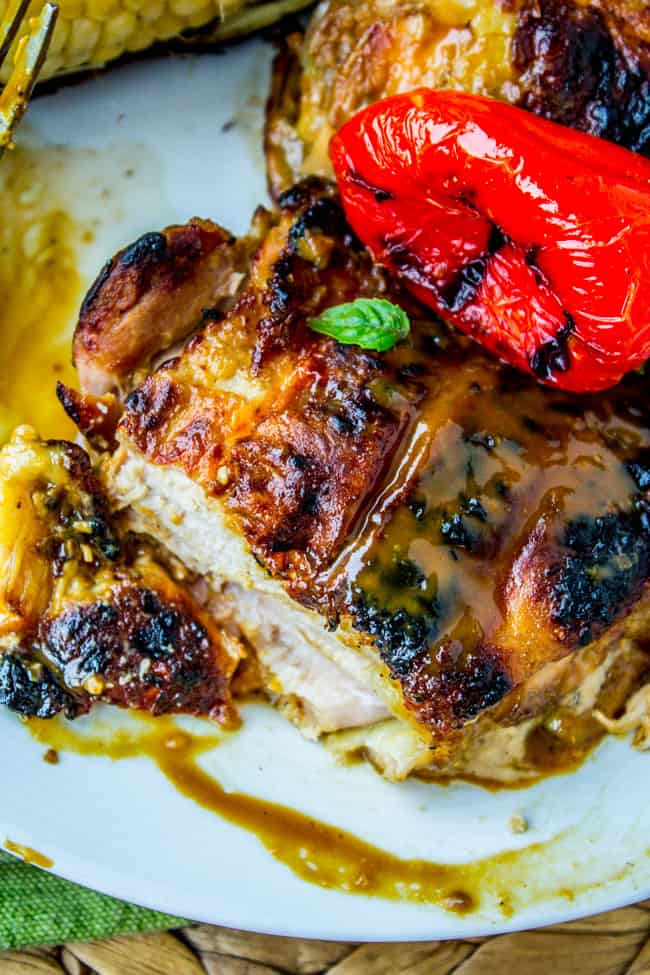 Slow Grilled Mustard Chicken from The Food Charlatan