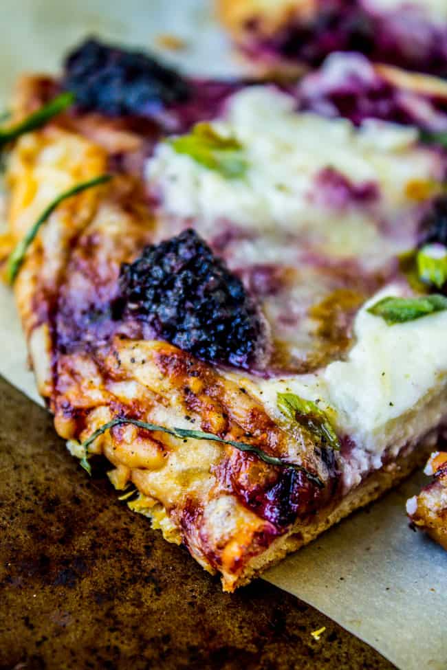 Blackberry Ricotta Pizza with Basil