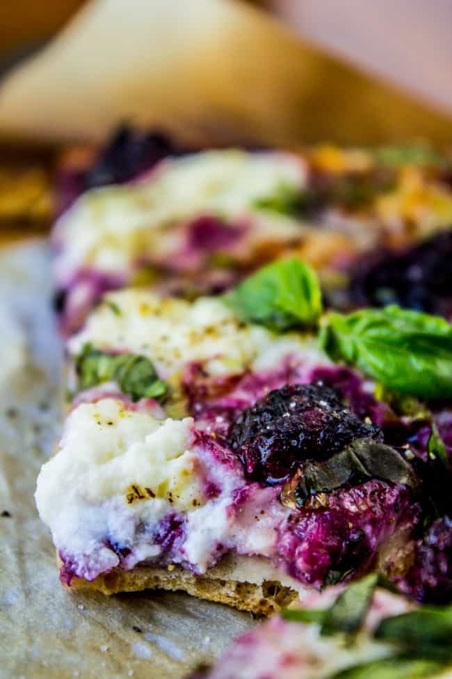 Blackberry Ricotta Pizza with Basil