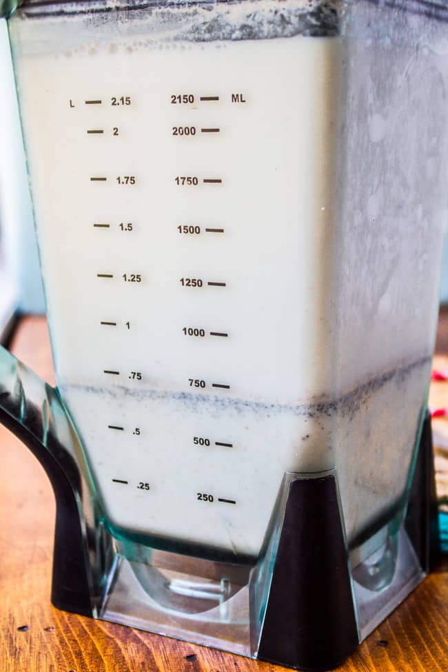 a blender full of horchata.