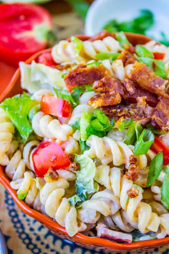 Easy BLT Pasta Salad from The Food Charlatan