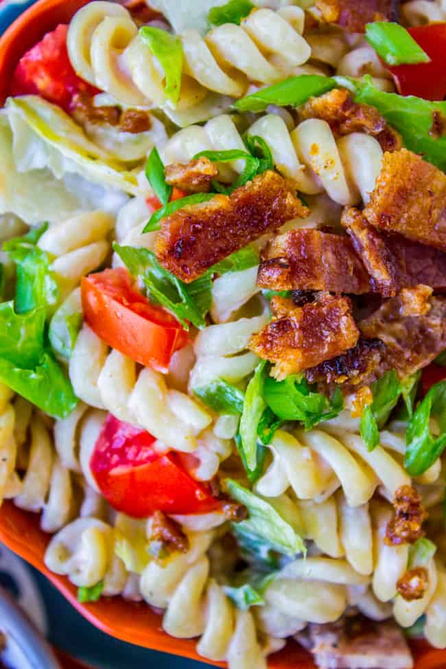 Easy BLT Pasta Salad from The Food Charlatan