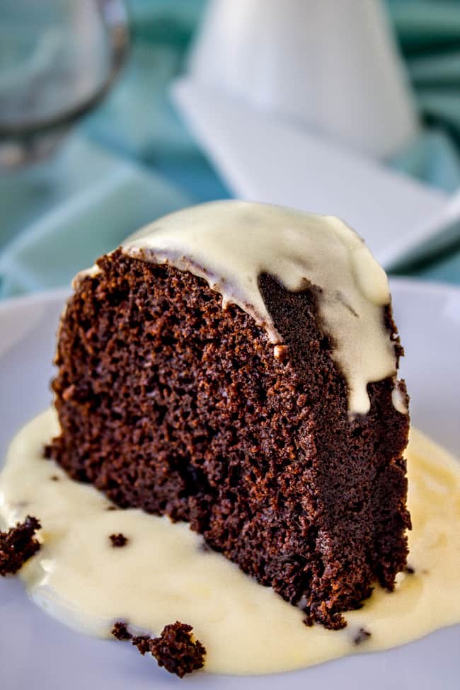 Chocolate Cake with Coconut Custard from The Food Charlatan