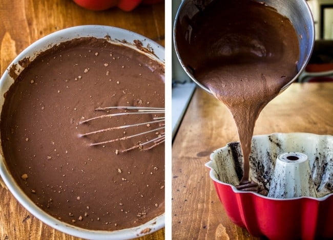 Chocolate Cake with Coconut Custard from The Food Charlatan