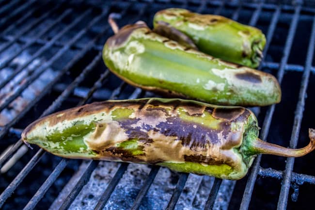 Roasting the Jalapeno Chiles