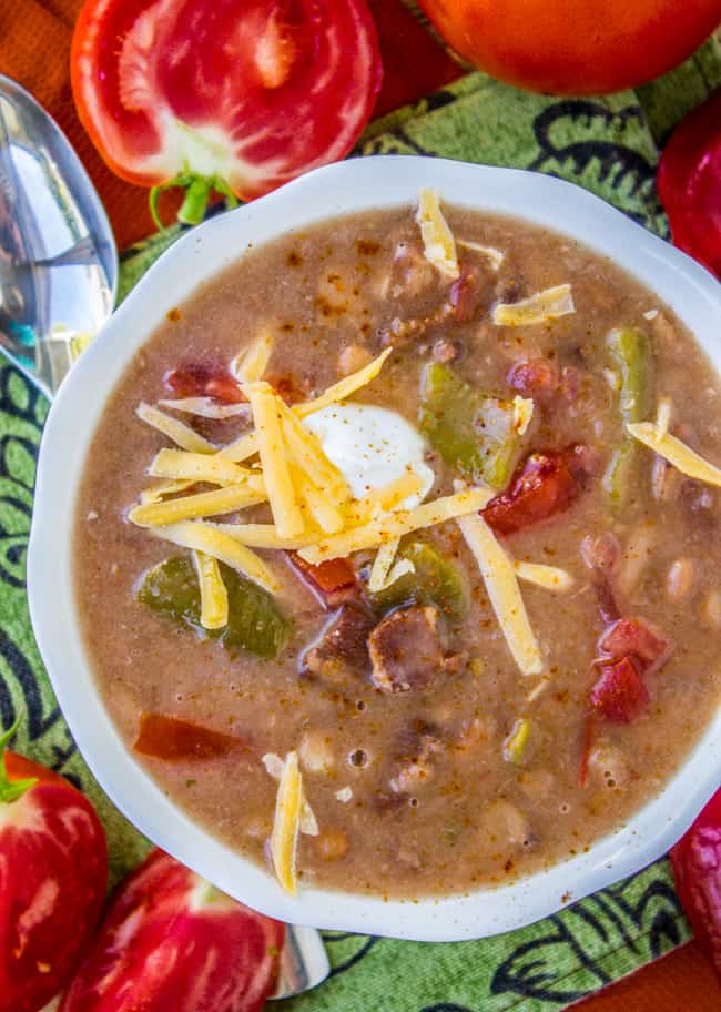 Cowboy Pinto Bean Soup (Frijoles Charros) from The Food Charlatan