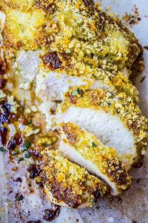 Easy Baked Pesto Chicken from The Food Charlatan
