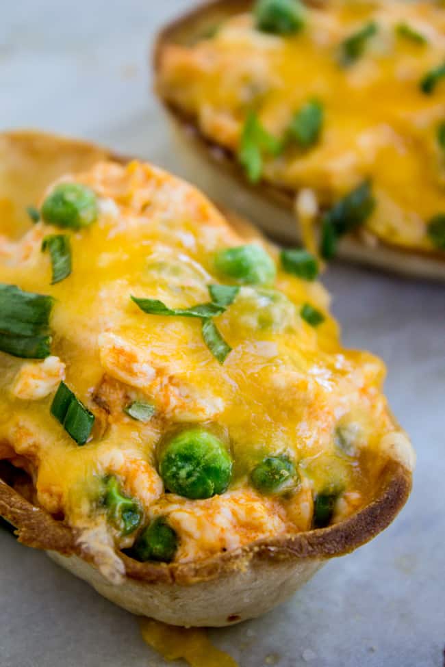 Cheesy Buffalo Chicken Boats from The Food Charlatan