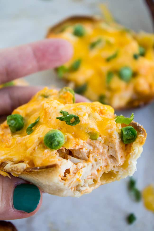 Cheesy Buffalo Chicken Boats from The Food Charlatan