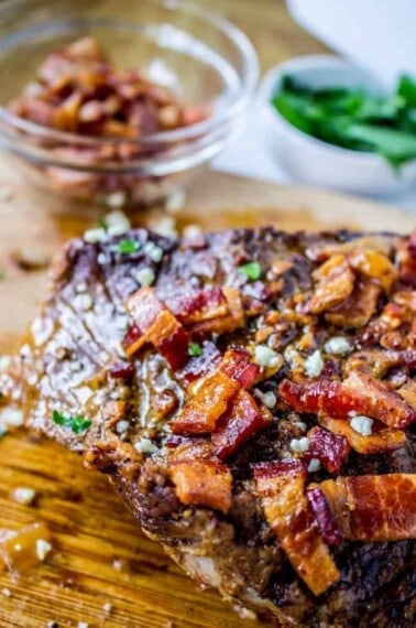 Bacon Blue Cheese Brisket (Slow Cooker!) from The Food Charlatan
