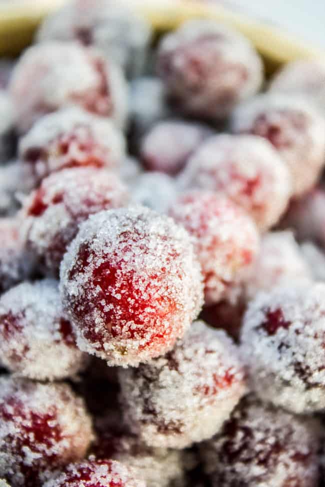 The Easiest Sugared Cranberries Ever from The Food Charlatan