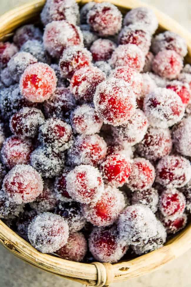 The Easiest Sugared Cranberries Ever from The Food Charlatan