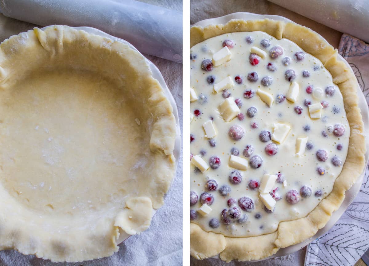 How to make custard pie with cranberries