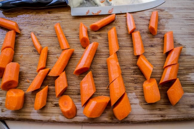 How to chop carrots for glazed carrot recipe