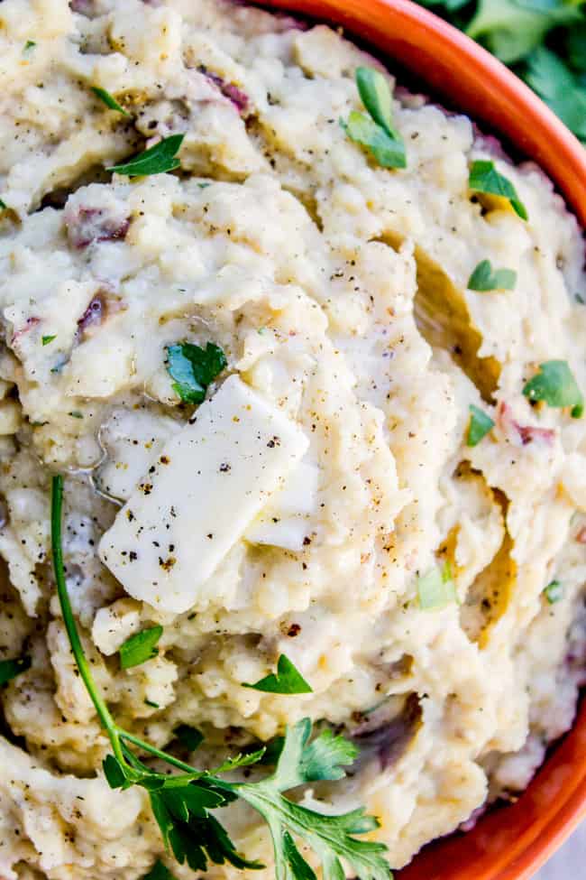 Slow Cooker Buttermilk Mashed Potatoes from The Food Charlatan