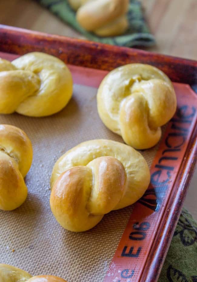 Buttery Sweet Potato Rolls from The Food Charlatan