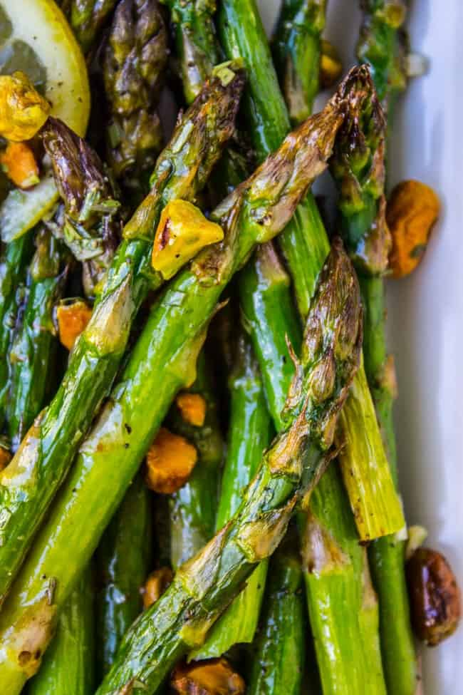 Lemon Asparagus with Pistachios from The Food Charlatan