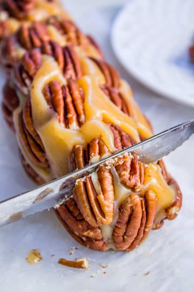 Salted Caramel Pecan Log Recipe