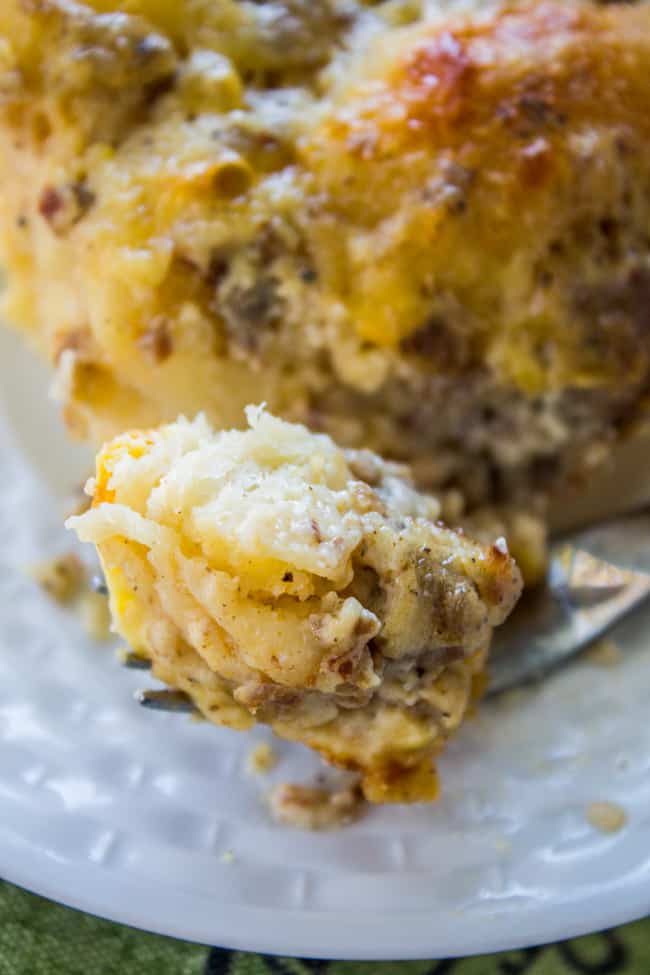 biscuit and gravy breakfast casserole.